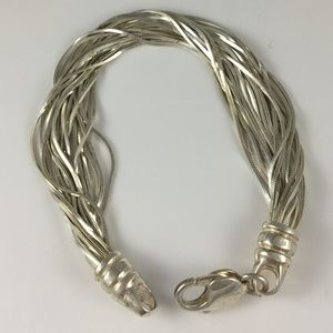 Sterling Silver 20 strand Bracelet